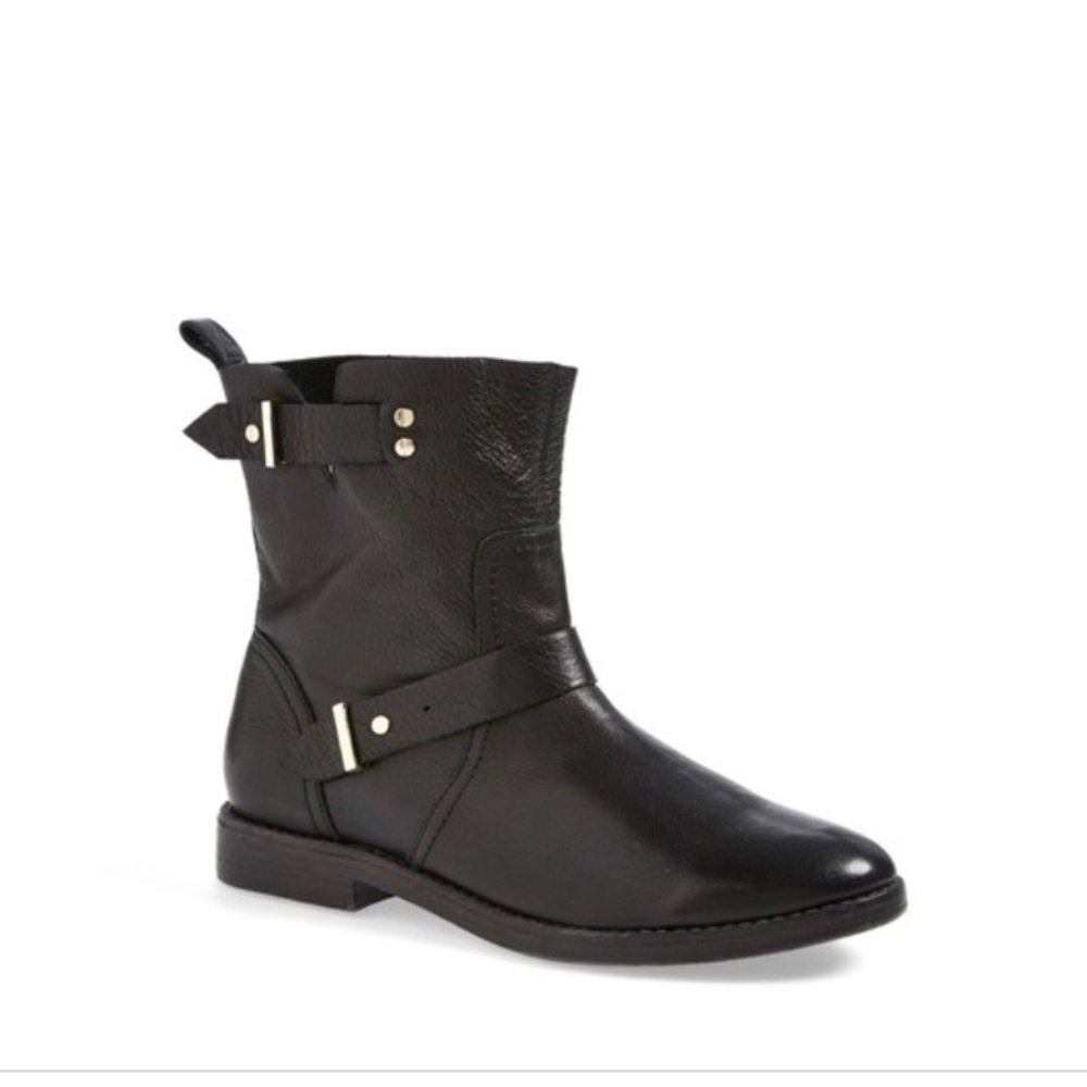 Joie black leather booties